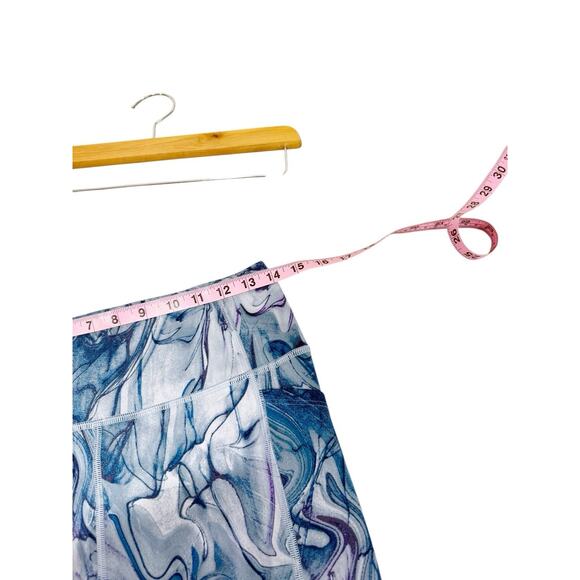 Victoria’s Secret On Point Flow Leggings Blue Watercolor Pattern Womens Size 12 - Picture 6 of 8